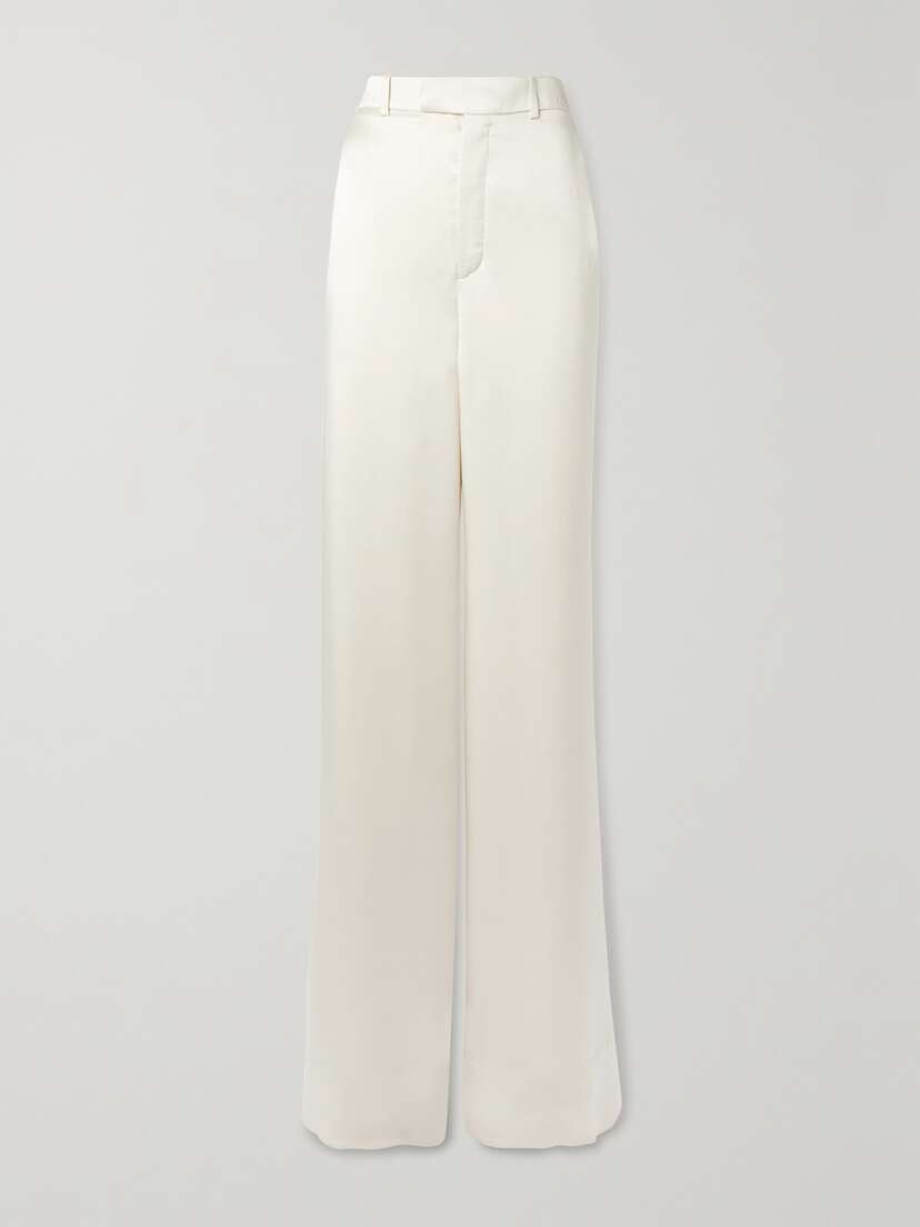 Saint Laurent Satin-crepe Wide-leg Pants