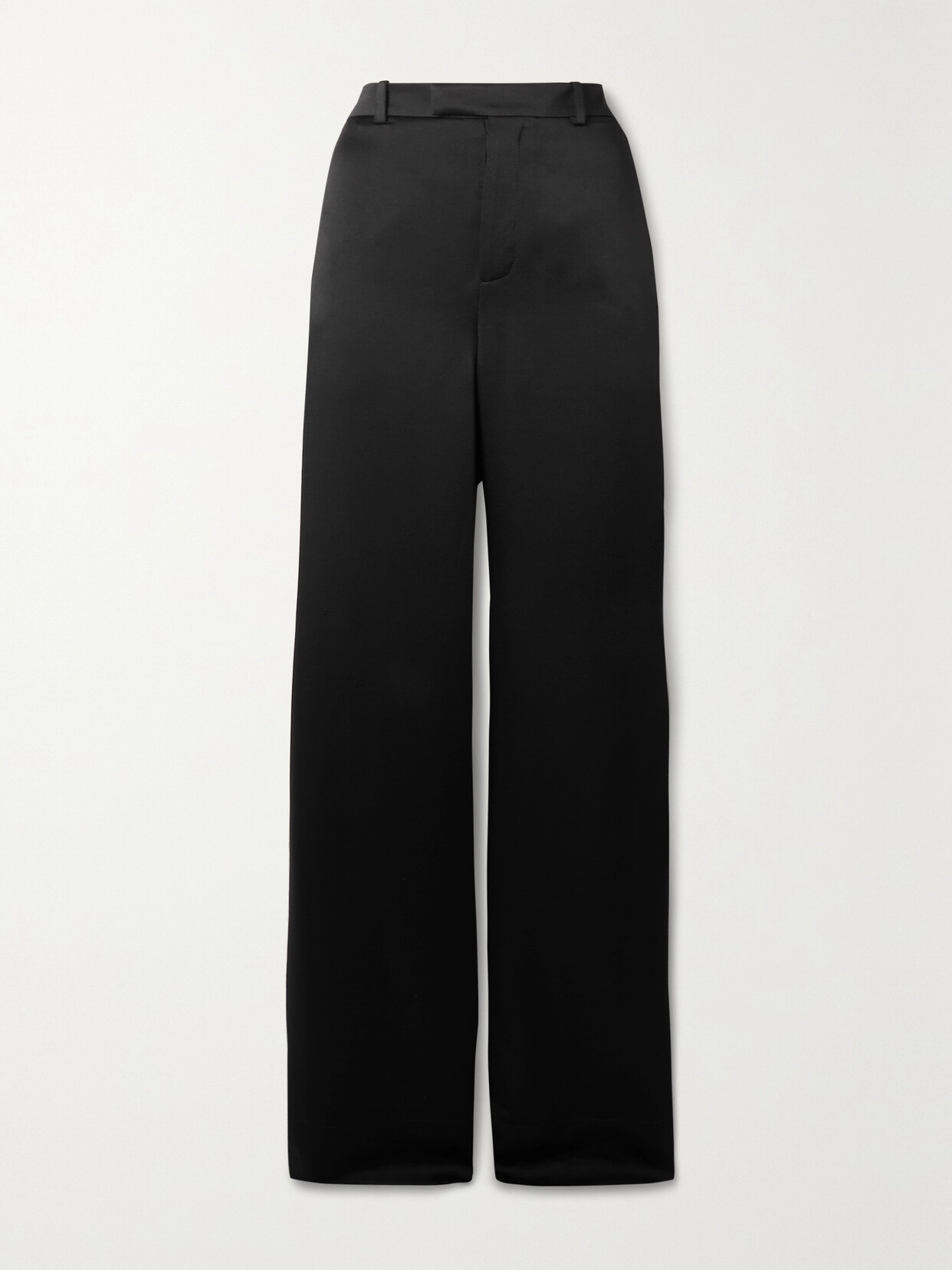 SAINT LAURENT - Satin-crepe Wide-leg Pants - Black