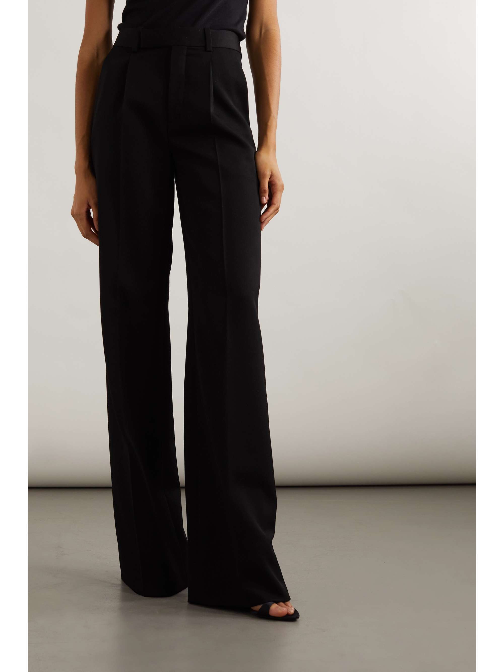SAINT LAURENT Pantalon large en satin