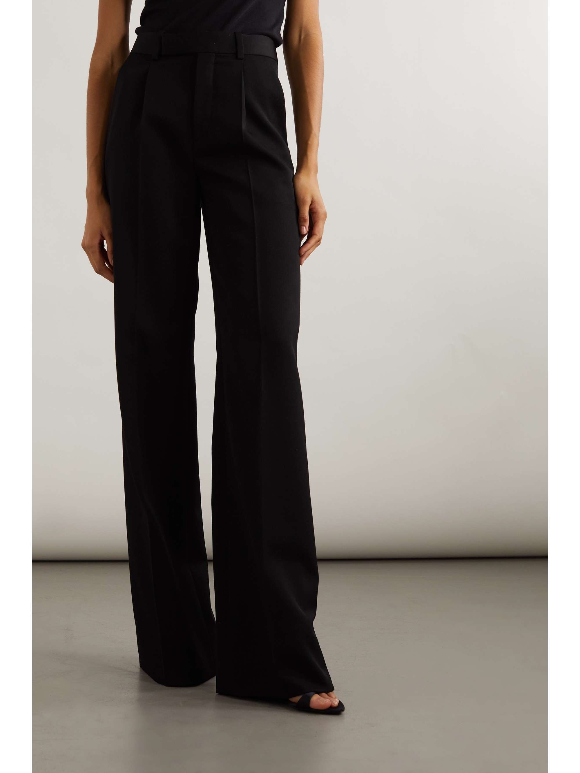 SAINT LAURENT Satin wide-leg pants | NET-A-PORTER