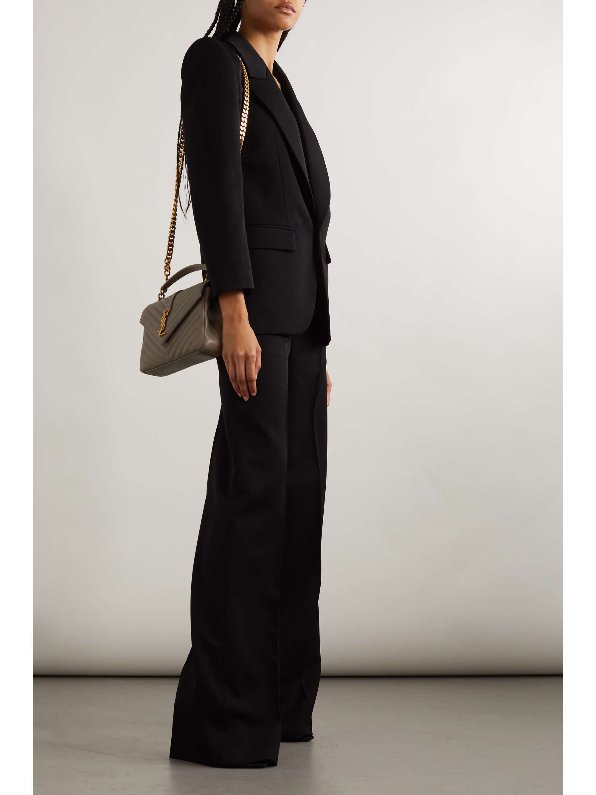 SAINT LAURENT Pantalon large en satin