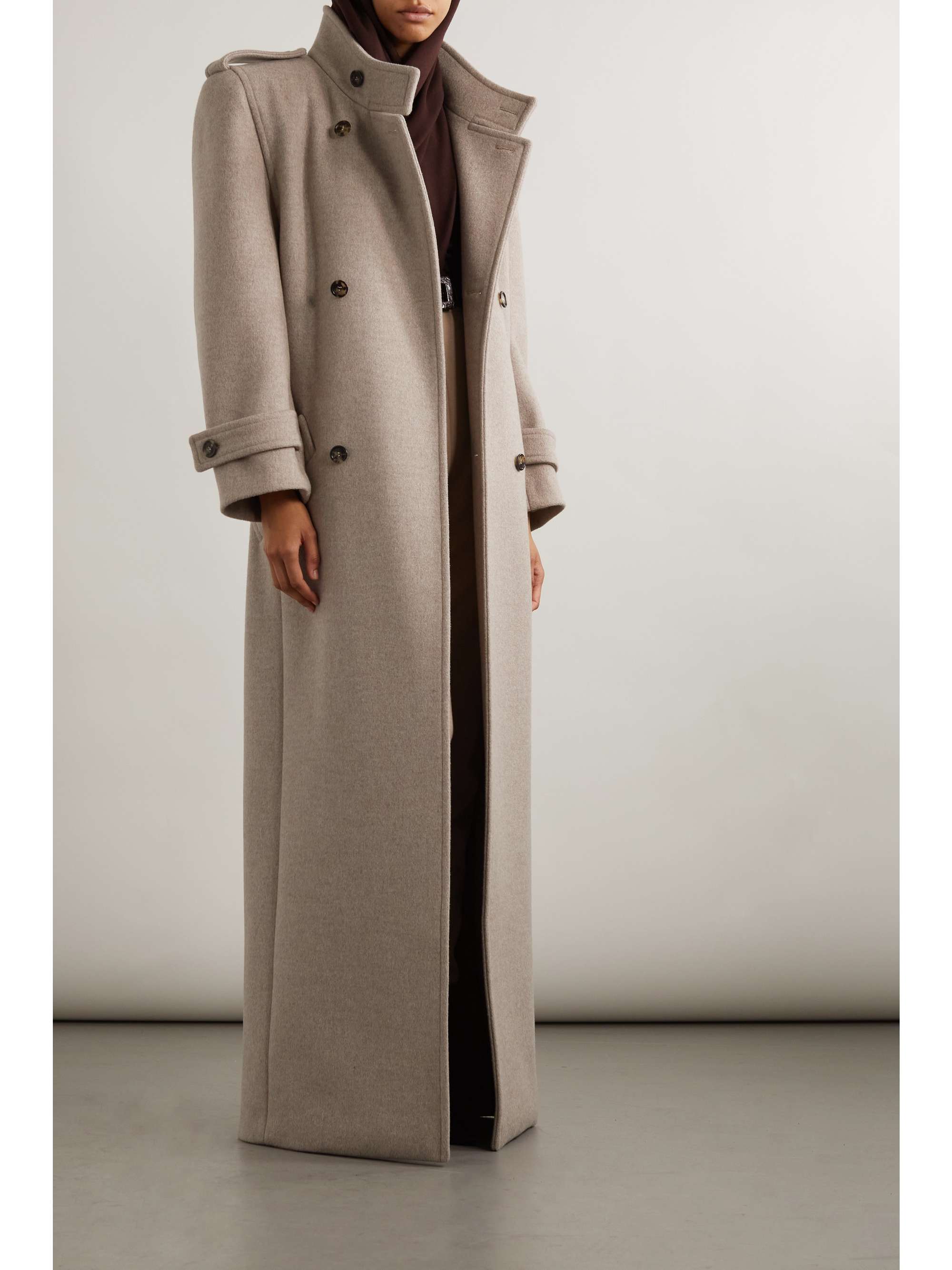 Long coat in wool, Saint Laurent