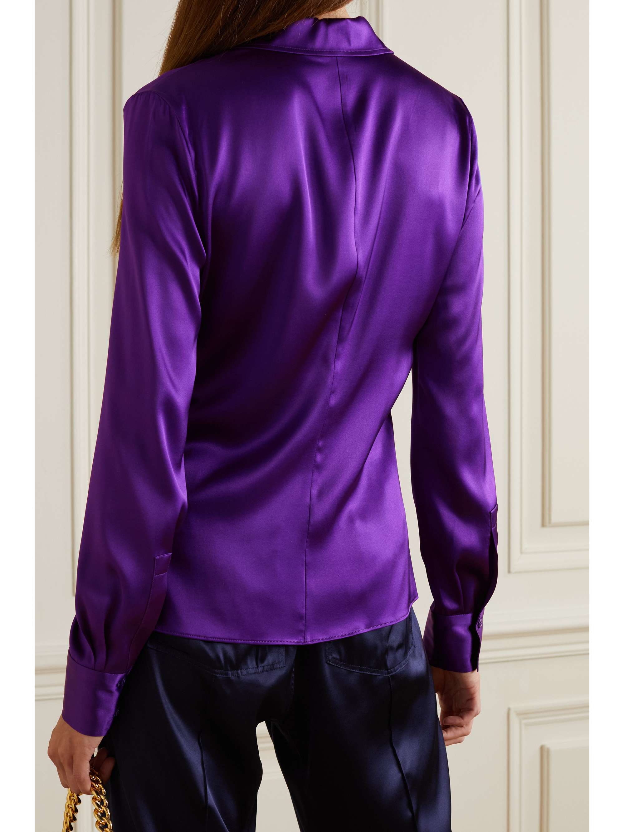 TOM FORD Silk and Lyocell-blend satin shirt | NET-A-PORTER