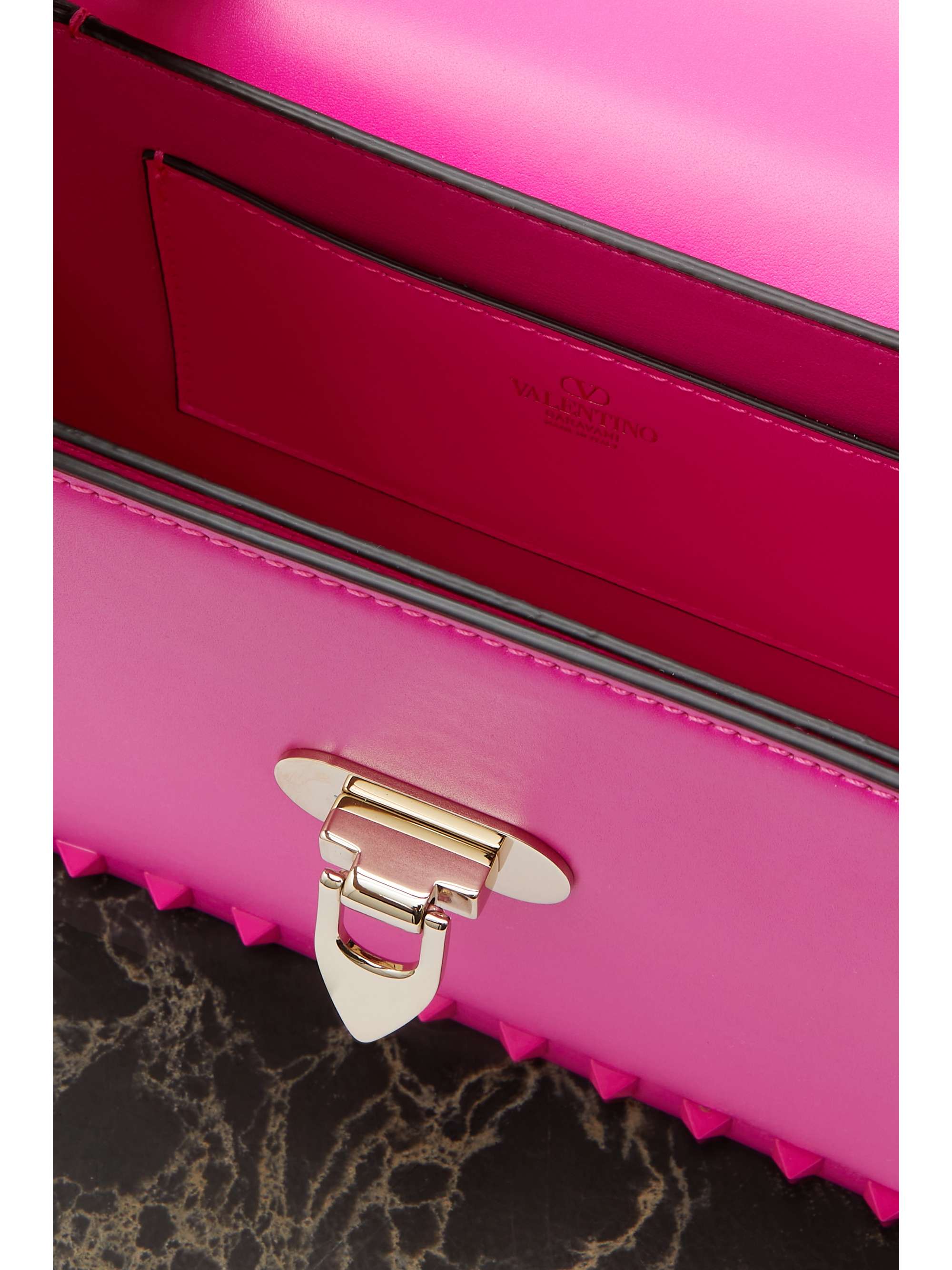 VALENTINO GARAVANI Rockstud23 leather shoulder bag NETAPORTER