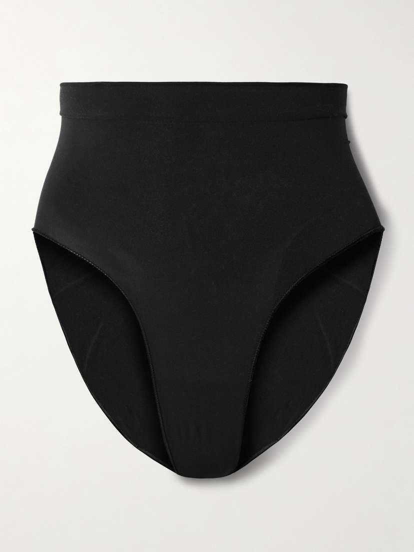 Skims Seamless Sculpt Mid Waist Briefs - Onyx