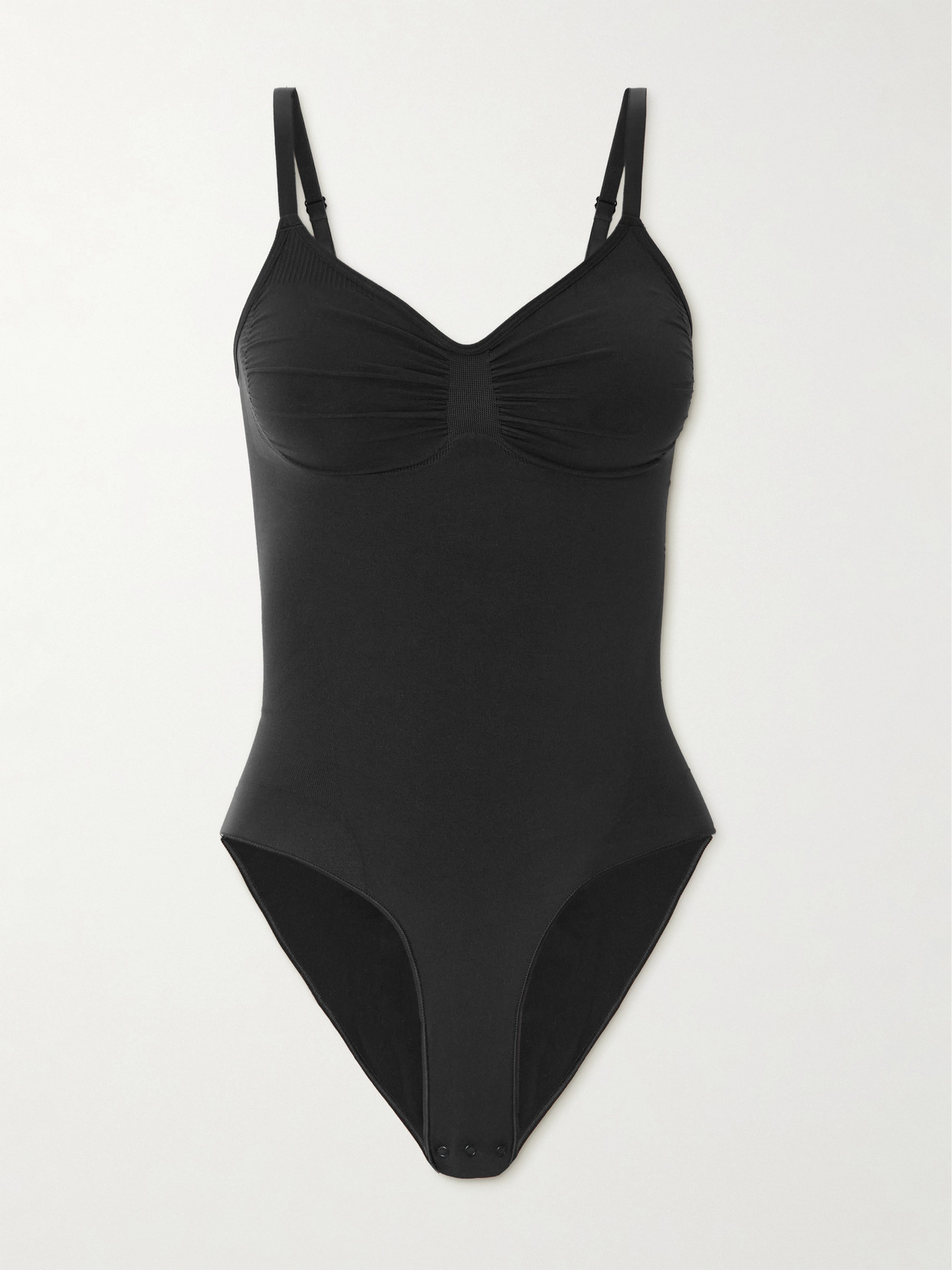Skims Seamless Sculpt Brief Bodysuit In Black