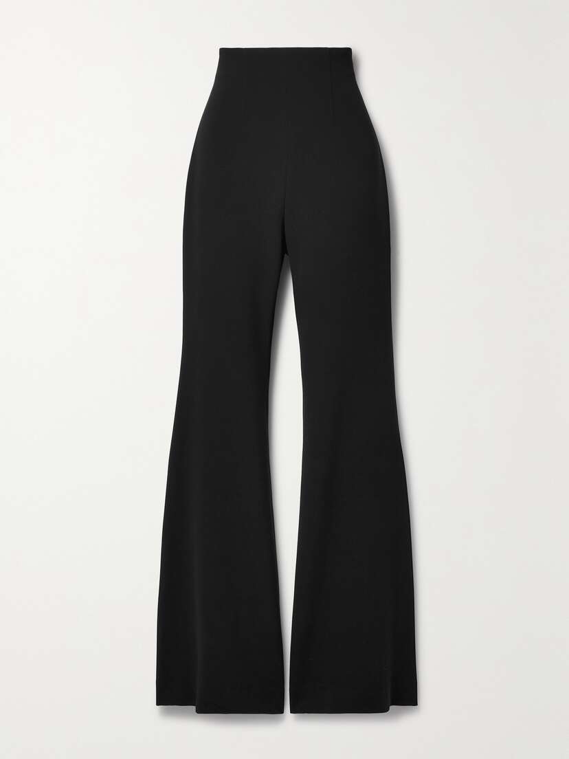 Sergio Hudson Crepe Flared Pants