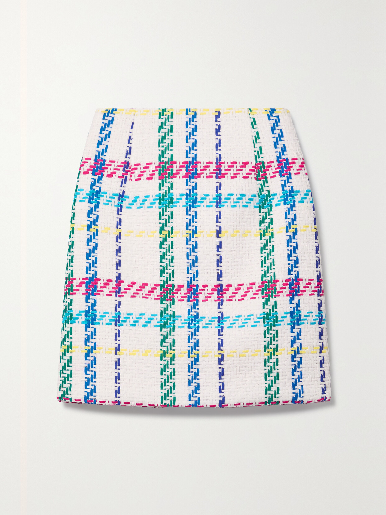 Sergio Hudson Checked Cotton-blend Mini Skirt