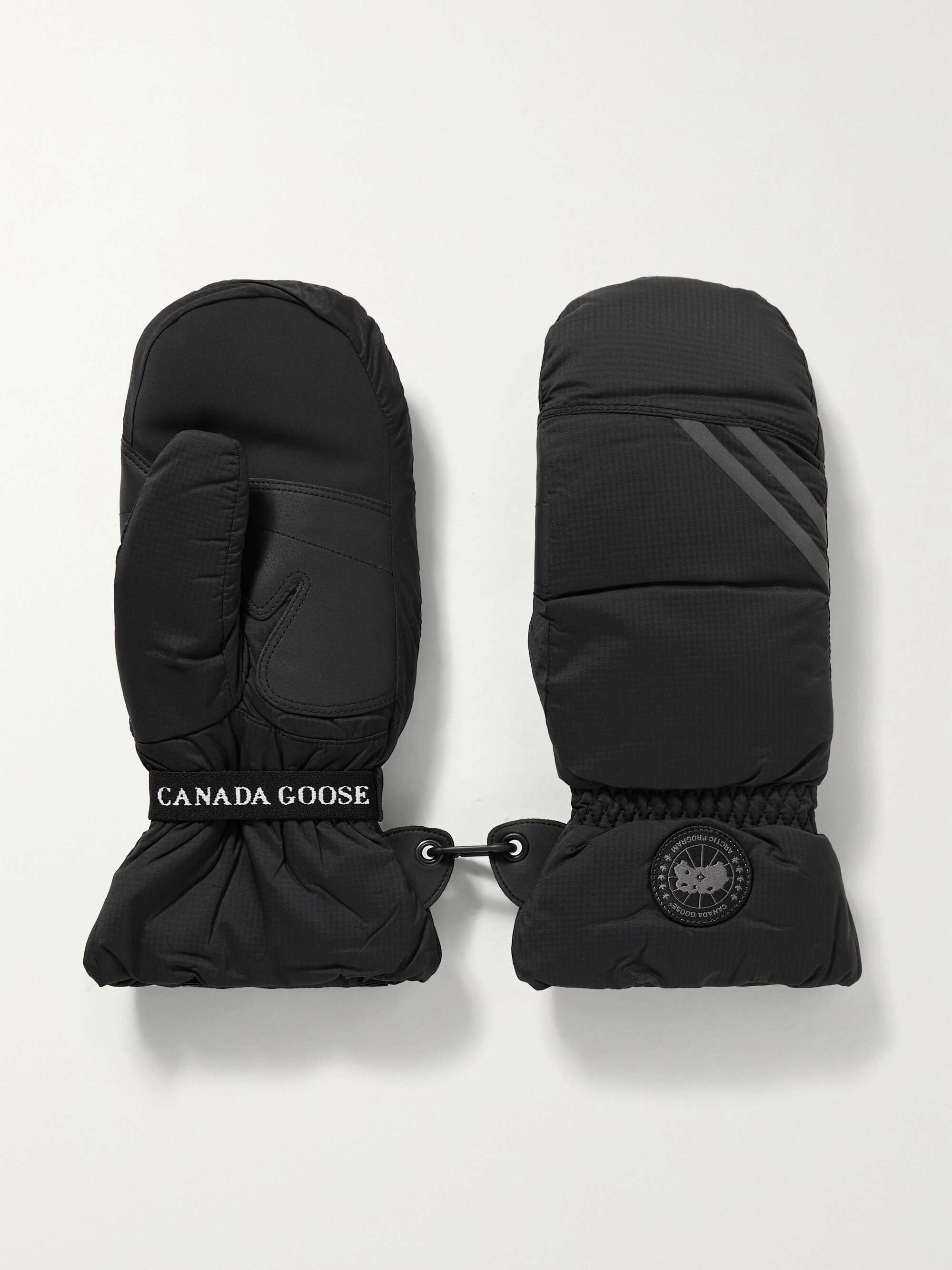 CANADA GOOSE Hybridge rubbertrimmed quilted shell down mittens NETA