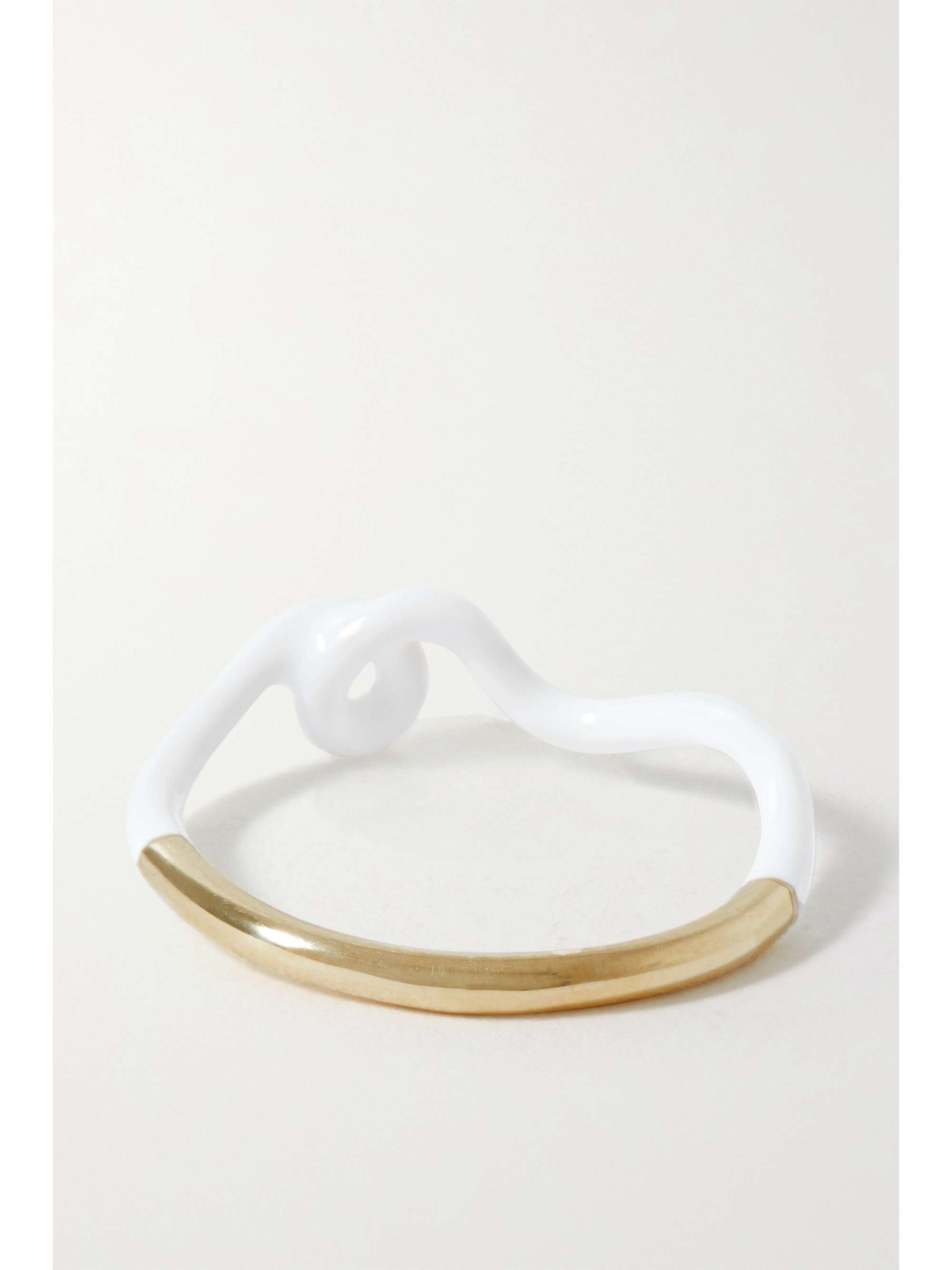 BEA BONGIASCA Wave 9-karat gold and enamel ring