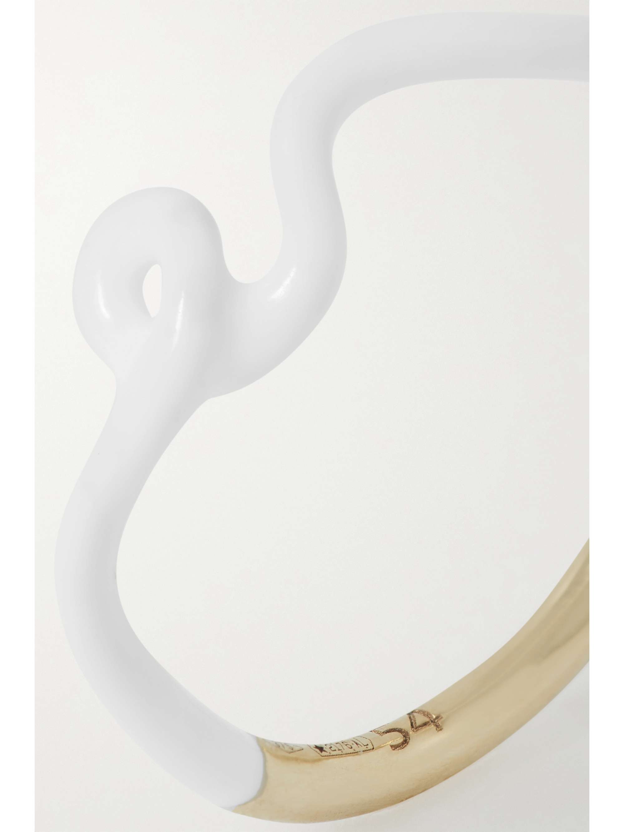 BEA BONGIASCA Wave 9-karat gold and enamel ring
