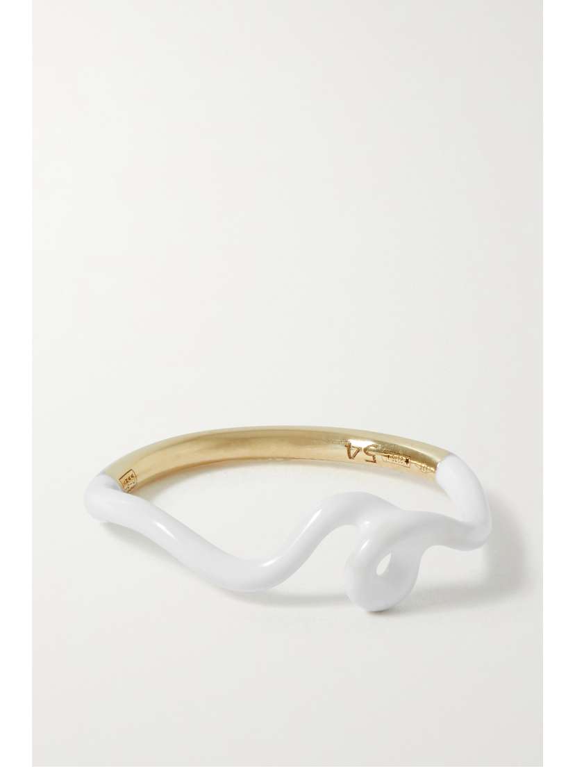 Bea Bongiasca Wave 9-karat Gold And Enamel Ring