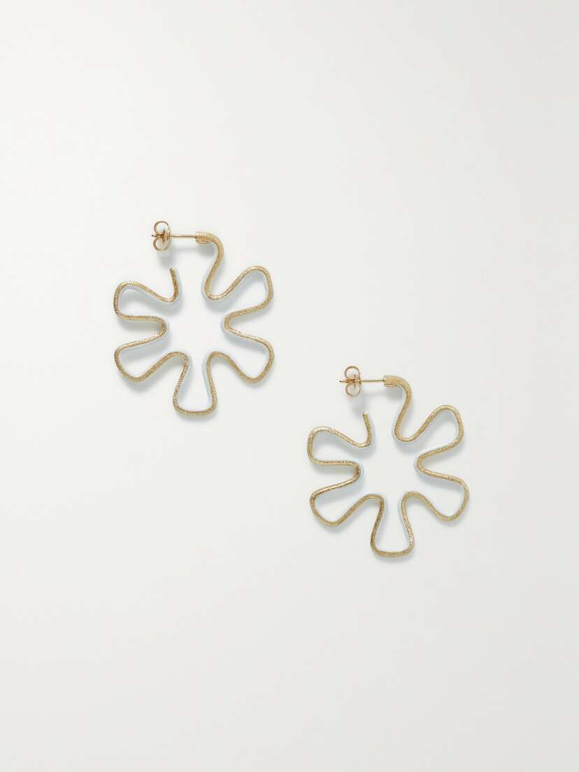 Bea Bongiasca Margherita 9-karat Gold And Enamel Earrings