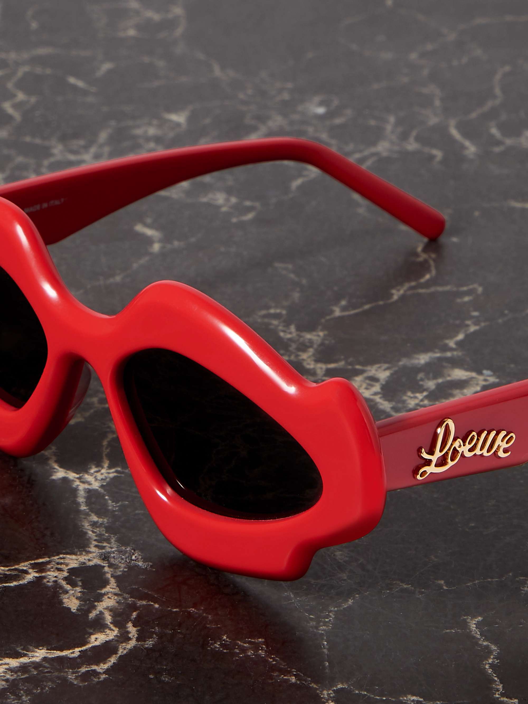 LOEWE EYEWEAR Oversized ovalframe acetate sunglasses NETAPORTER