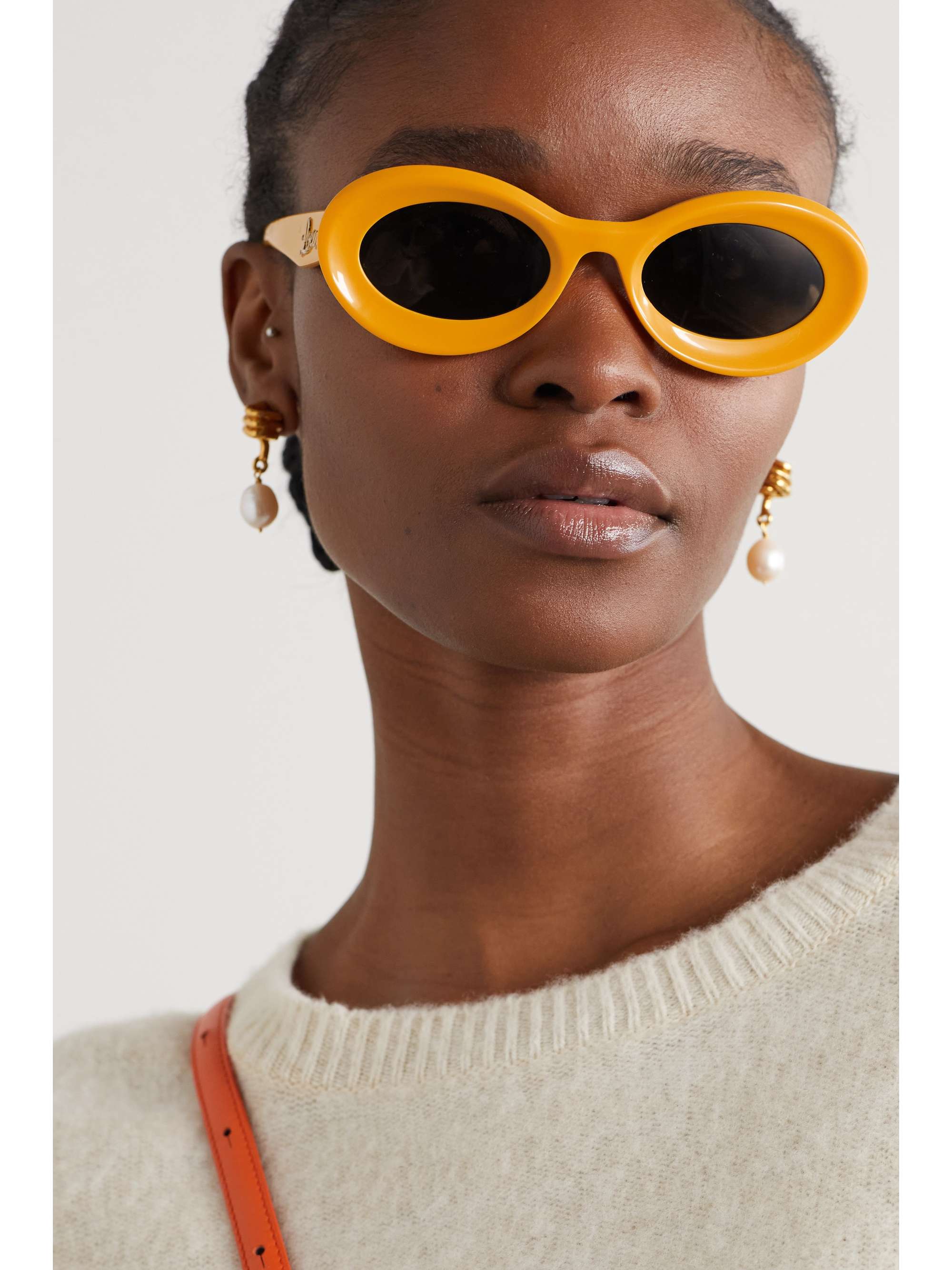 LOEWE EYEWEAR Loop oversized round-frame acetate sunglasses