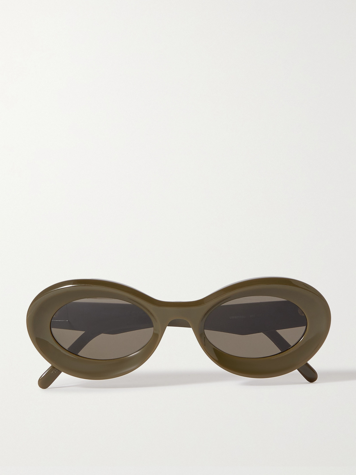 Loewe Loop Oversized Round-frame Acetate Sunglasses In Green