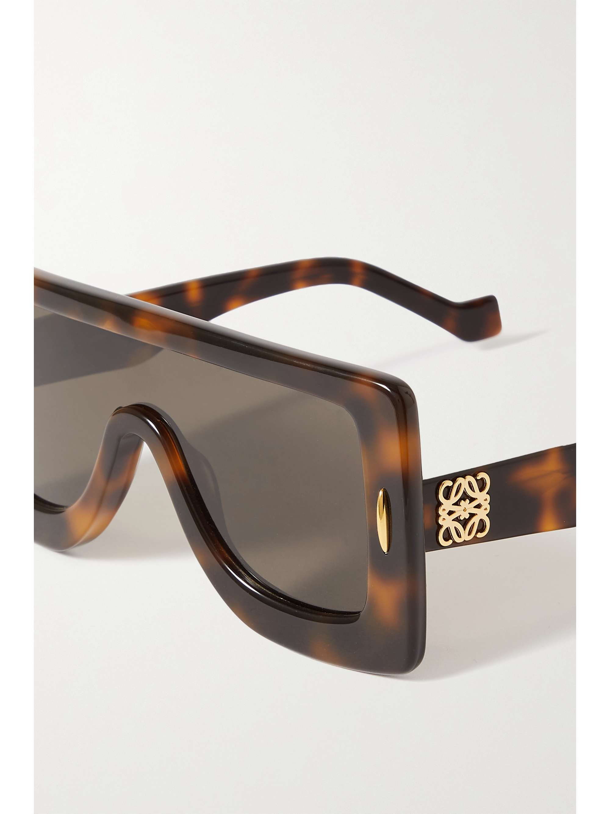 LOEWE EYEWEAR Oversized D-frame tortoiseshell acetate sunglasses