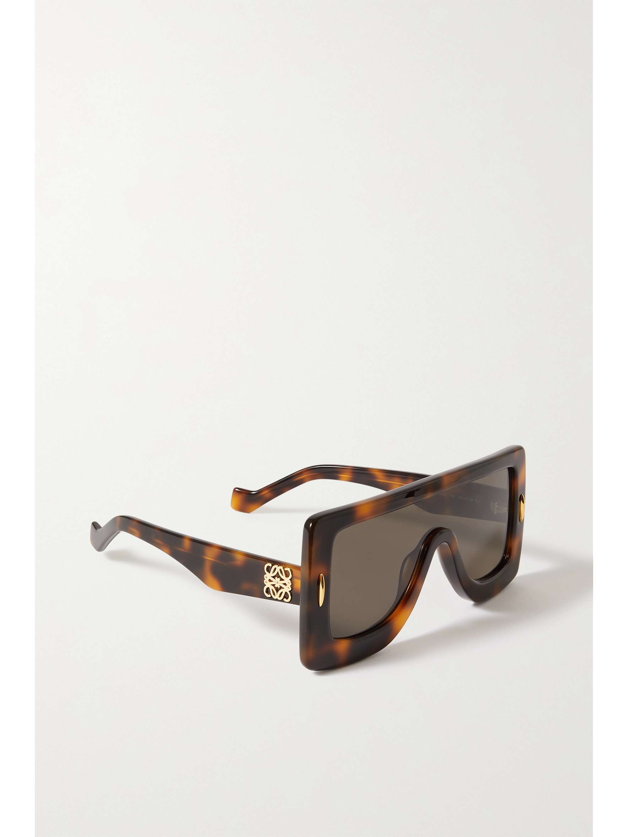 LOEWE EYEWEAR Oversized D-frame tortoiseshell acetate sunglasses