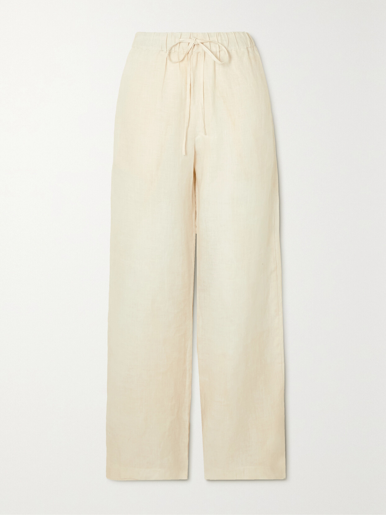 Fortela - Jaleh Embroidered Linen Wide-leg Pants - Ivory