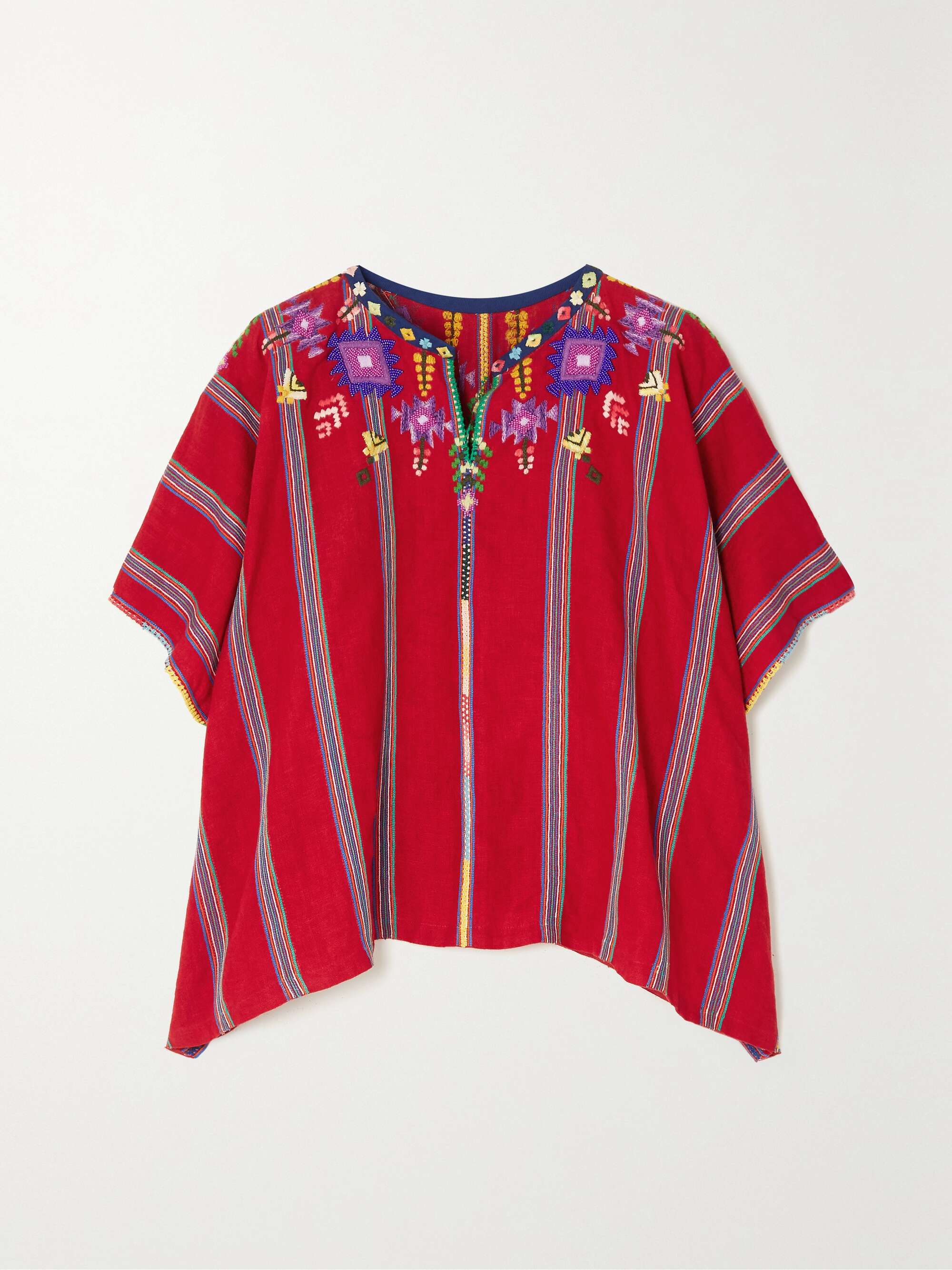 FORTELA Giti embellished embroidered cotton top