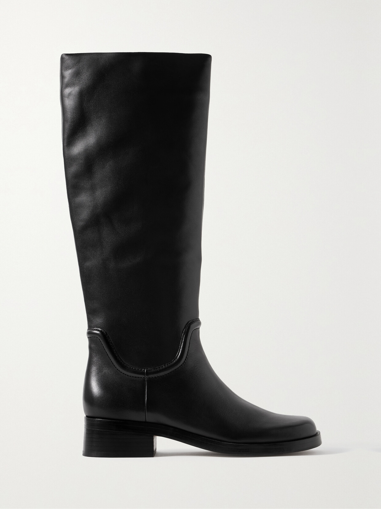 Vince - Dani Leather Knee Boots - Black