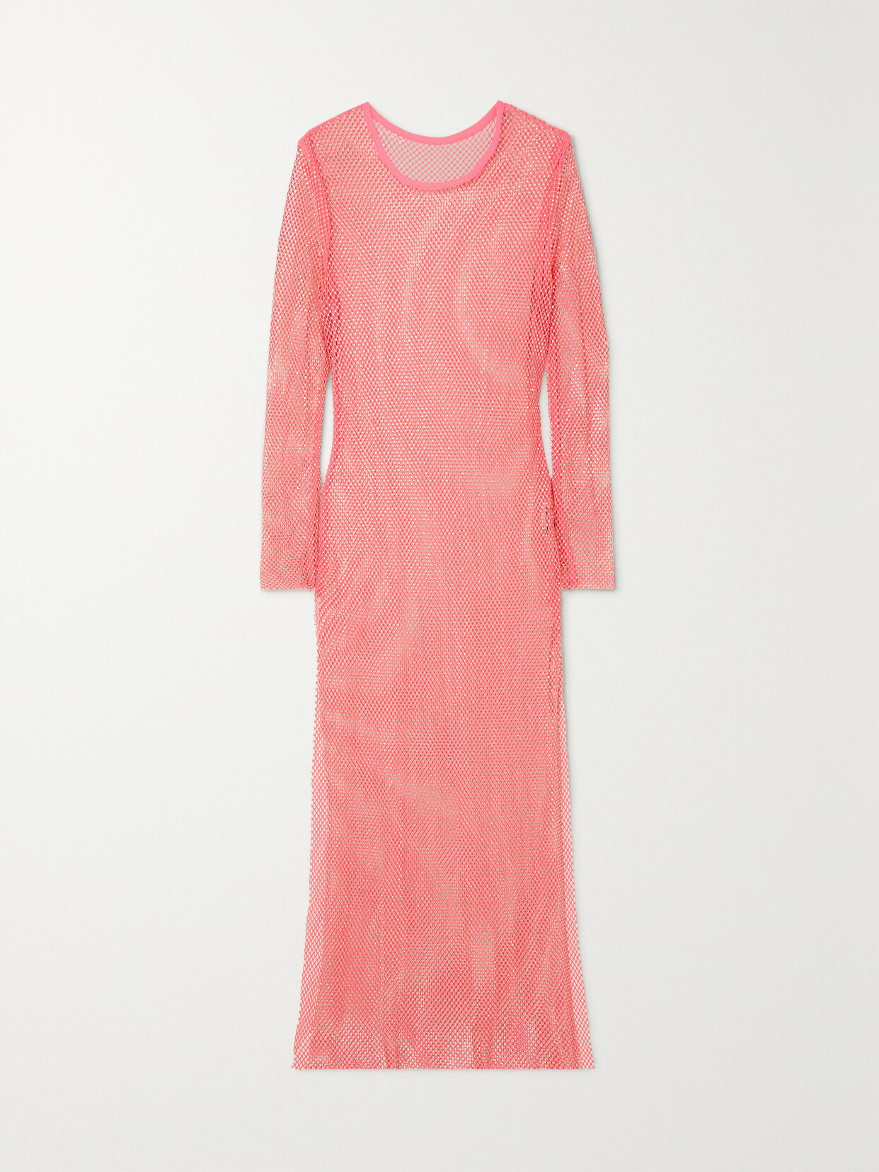 Leslie Amon Embellished Maxi Dress In Fuchsia