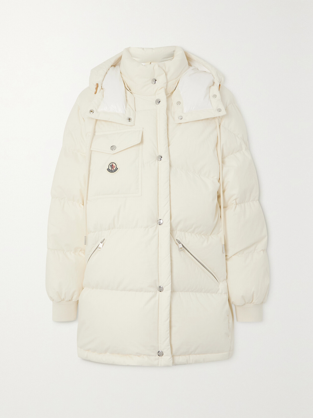 Moncler - Karakorum Hooded Quilted Cotton Down Jacket - White