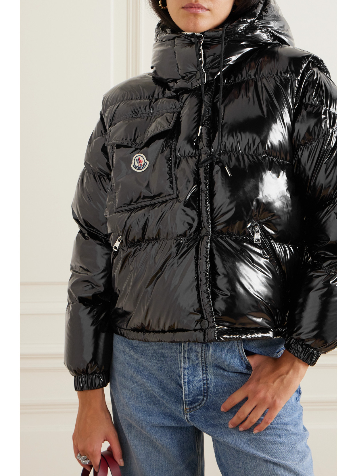 Shop Moncler Karakorum Convertible Hooded Quilted Glossed-ripstop Down Jacket In Black