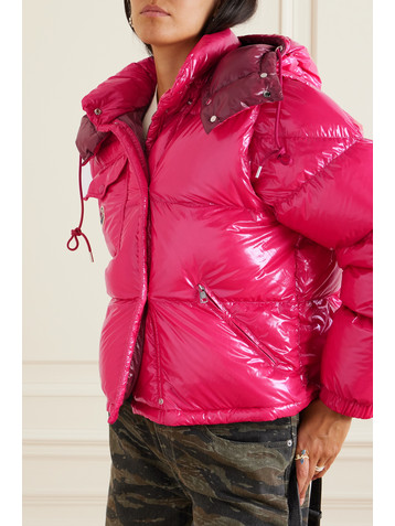 Moncler Karakorum convertible hooded quilted glossed-ripstop down jacket