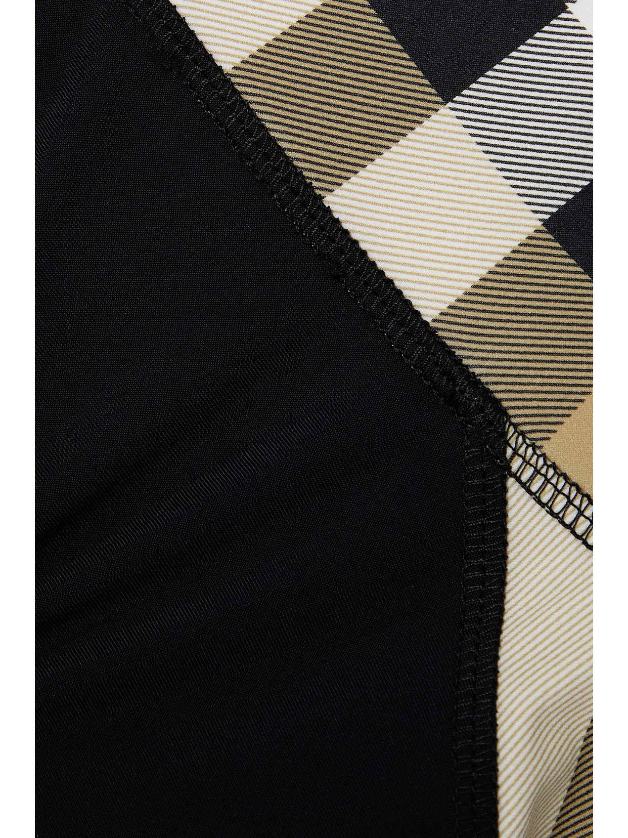 Shop Burberry Cropped Checked Stretch-jersey Jacket In Black