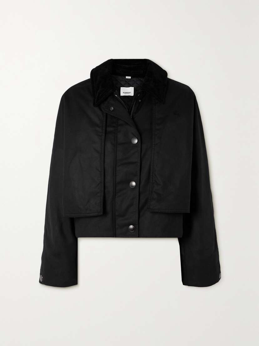 Burberry Double-breasted Cotton-gabardine Jacket -  - UK 16
