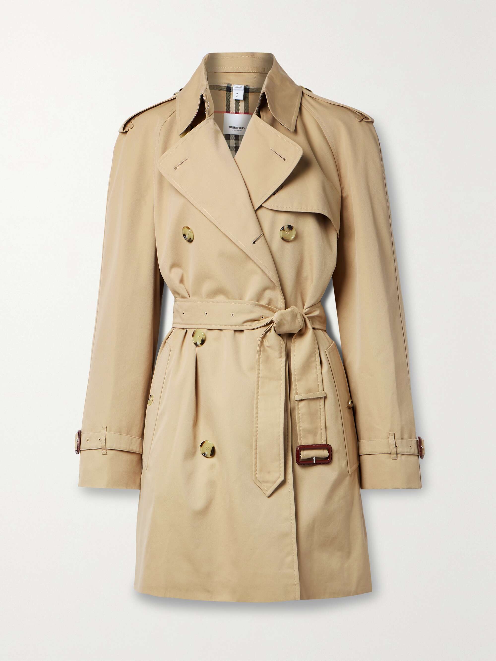 BURBERRY Harehope double-breasted cotton-gabardine trench coat | NET-A ...