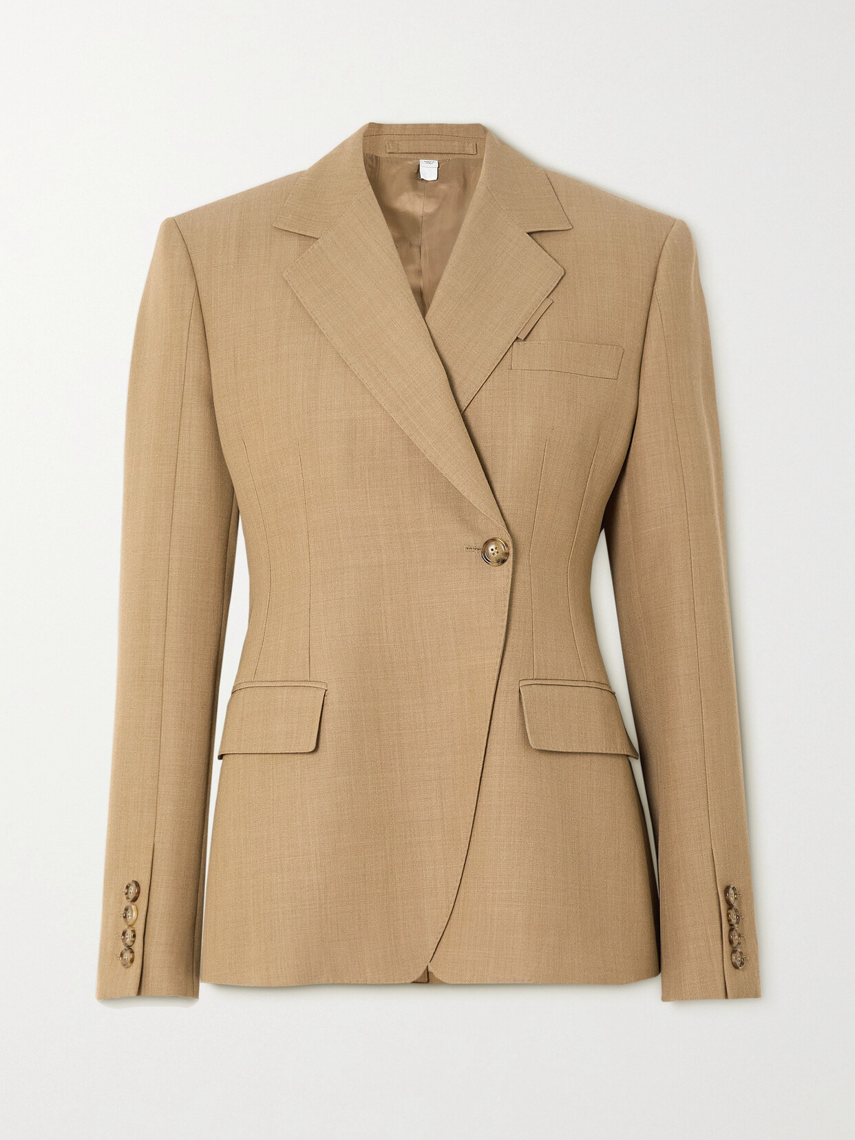 Shop Burberry Wool-blend Blazer In Neutrals