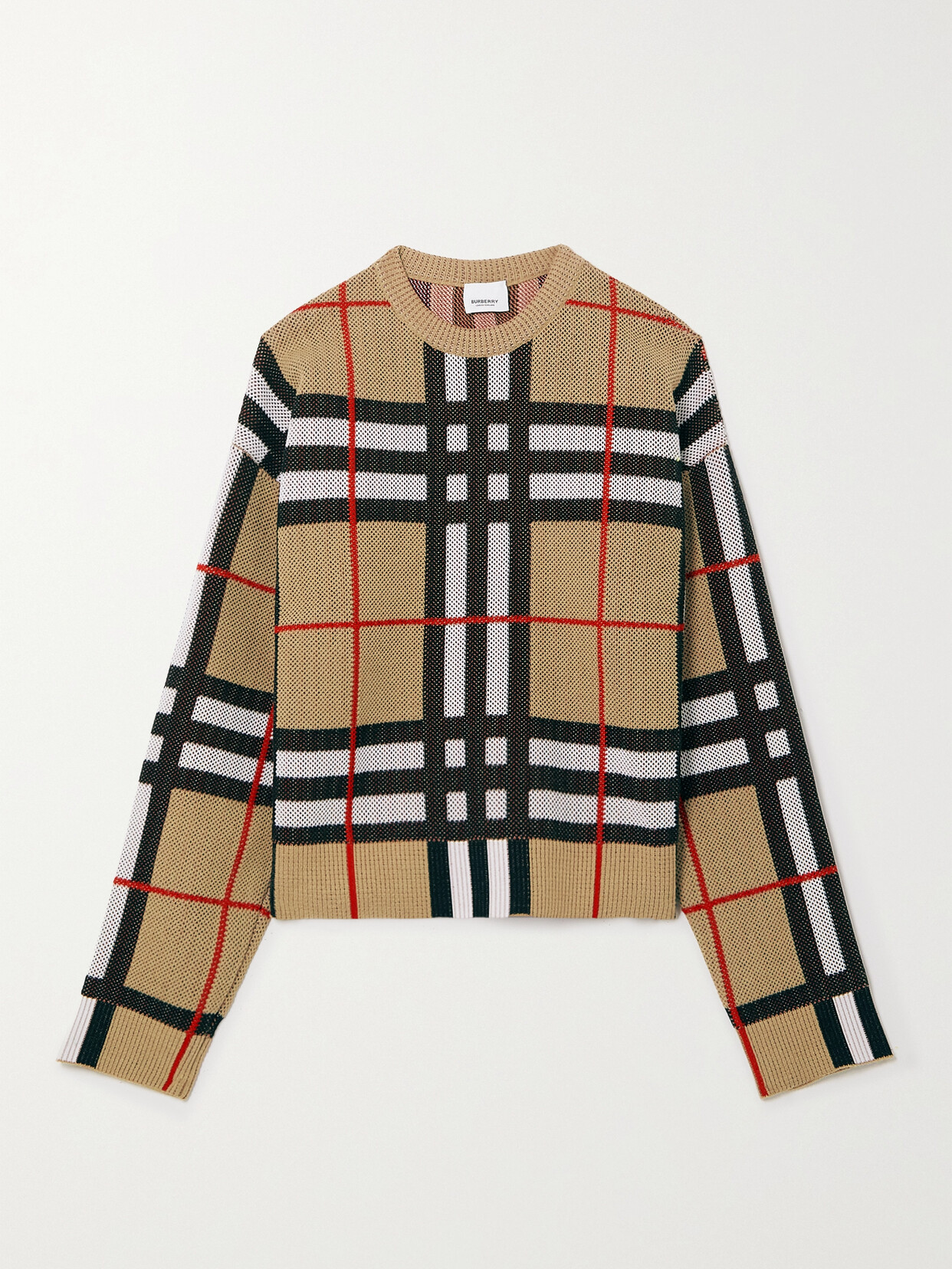 Burberry - Checked Knitted...