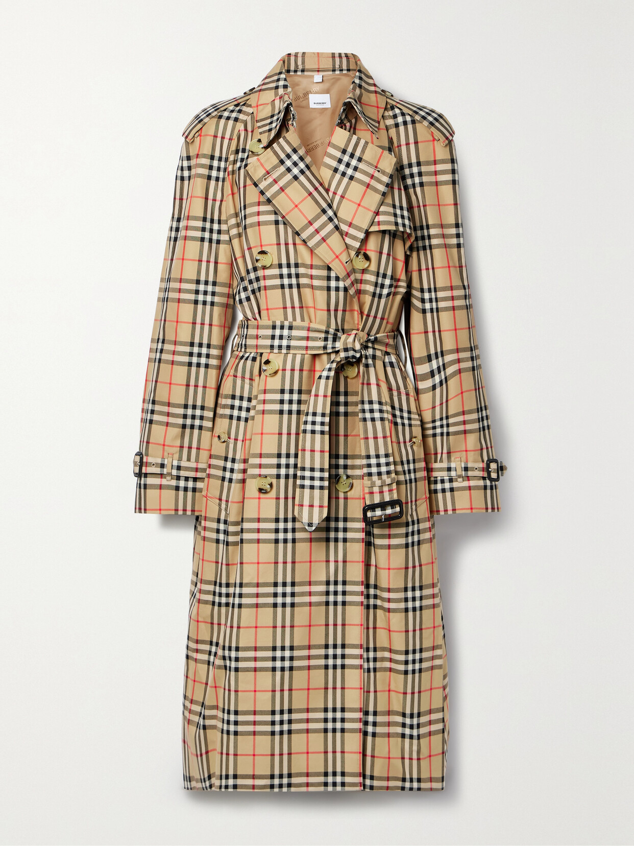 Burberry - Harehope Double-breasted Checked Cotton-gabardine Trench Coat - Neutrals