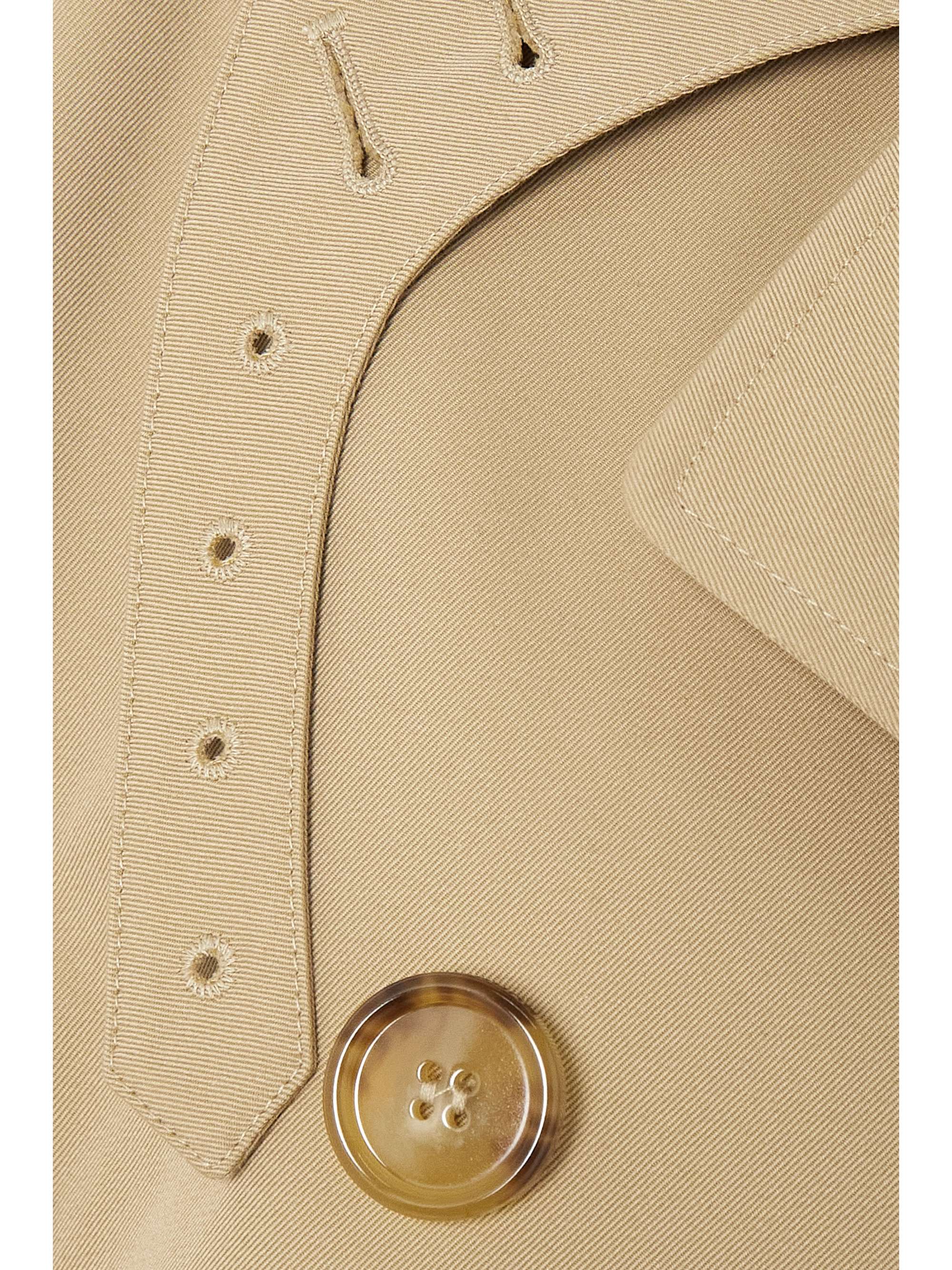 BURBERRY Cropped double-breasted cotton-gabardine jacket