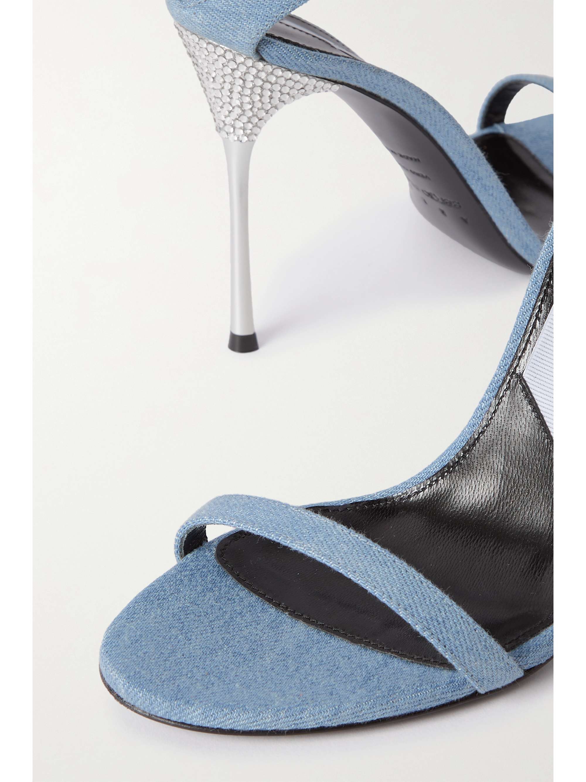 SERGIO ROSSI + AREA Shibari denim sandals