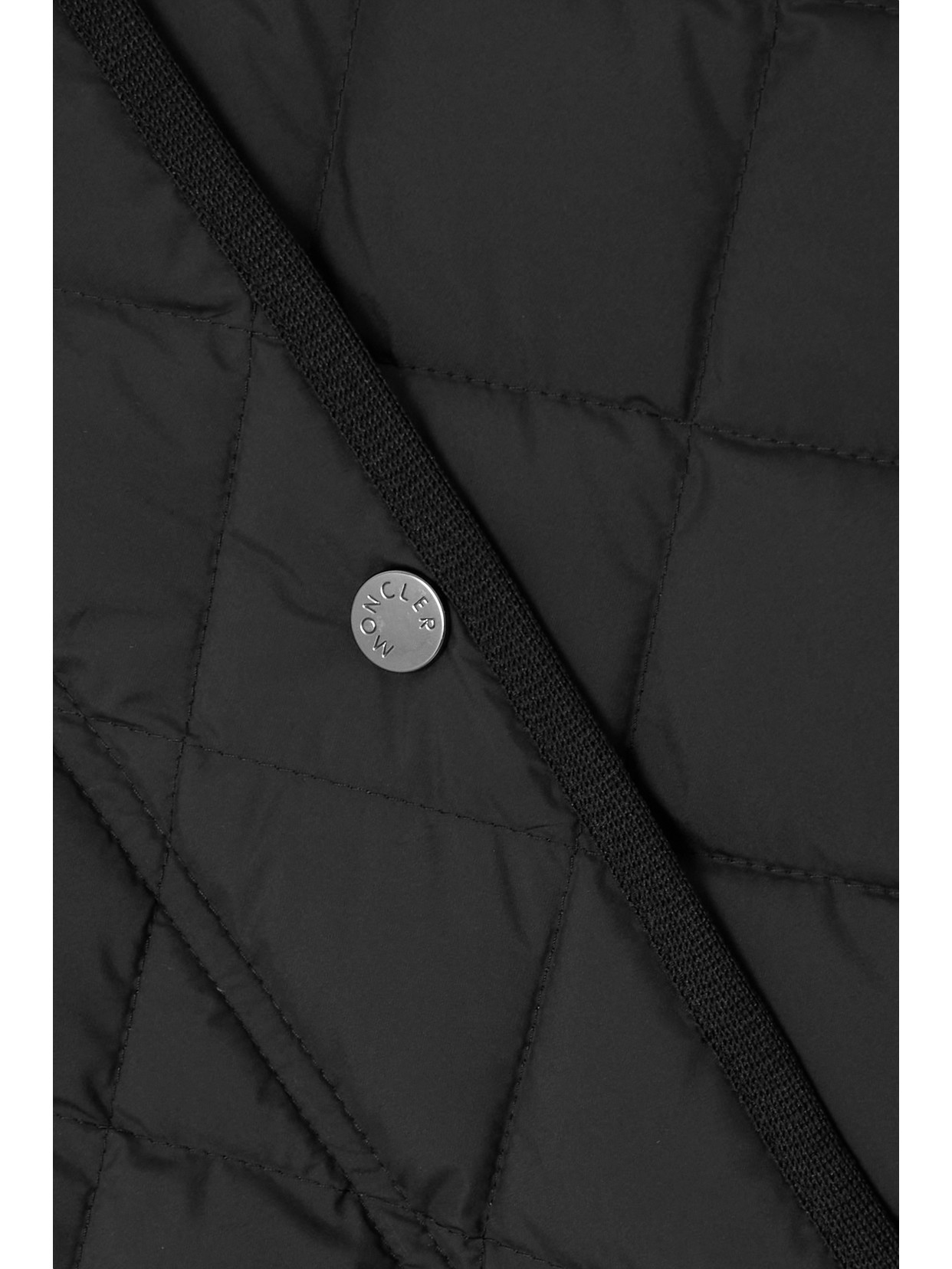 Shop Moncler Butor Appliquéd Belted Quilted Shell Down Gilet In Black