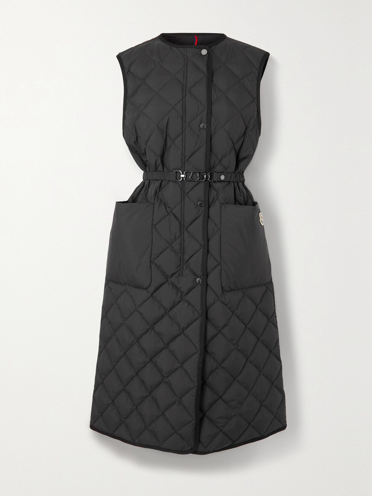 Moncler - Butor Appliquéd Belted Quilted Shell Down Gilet - Black