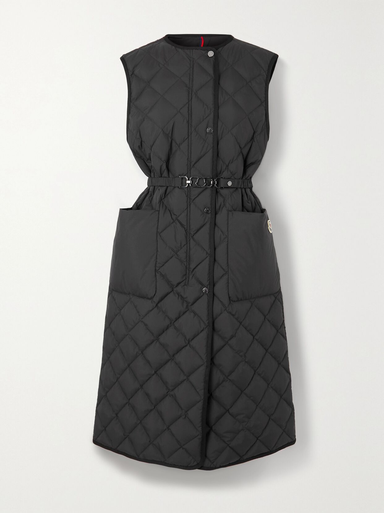 Butor appliquéd belted quilted shell down gilet