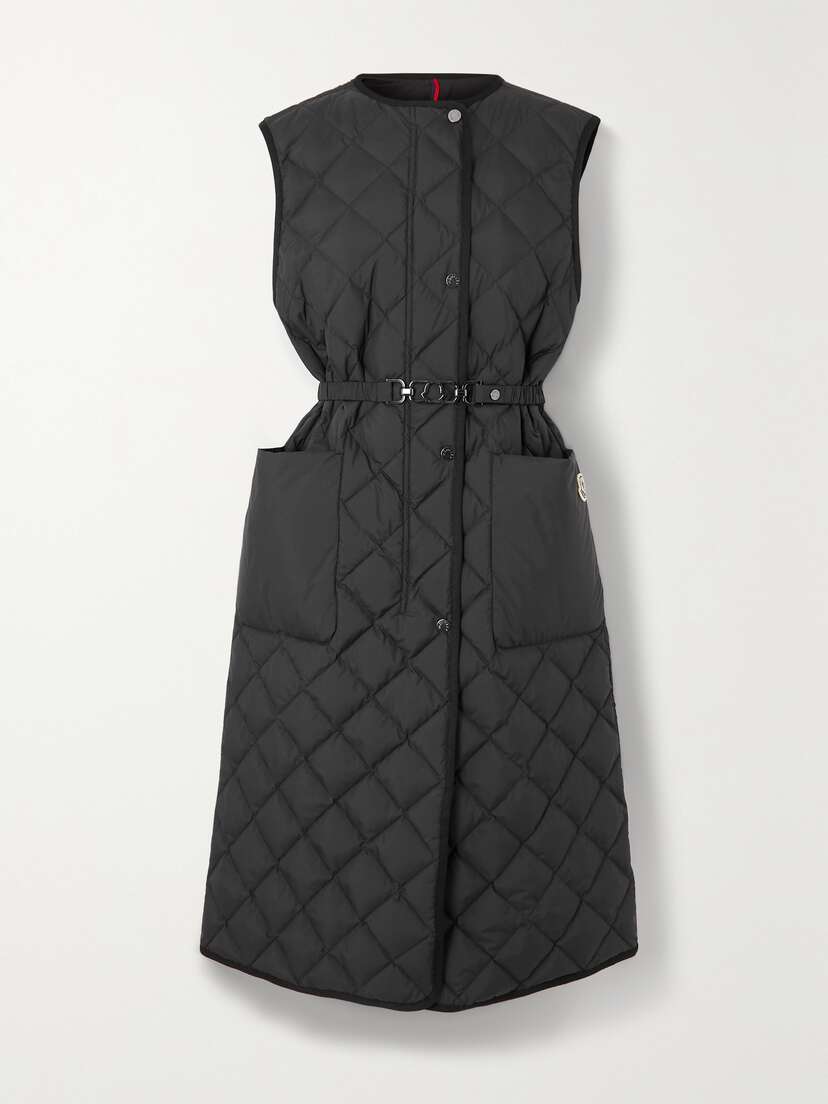 Moncler Butor Appliquéd Belted Quilted Shell Down Gilet