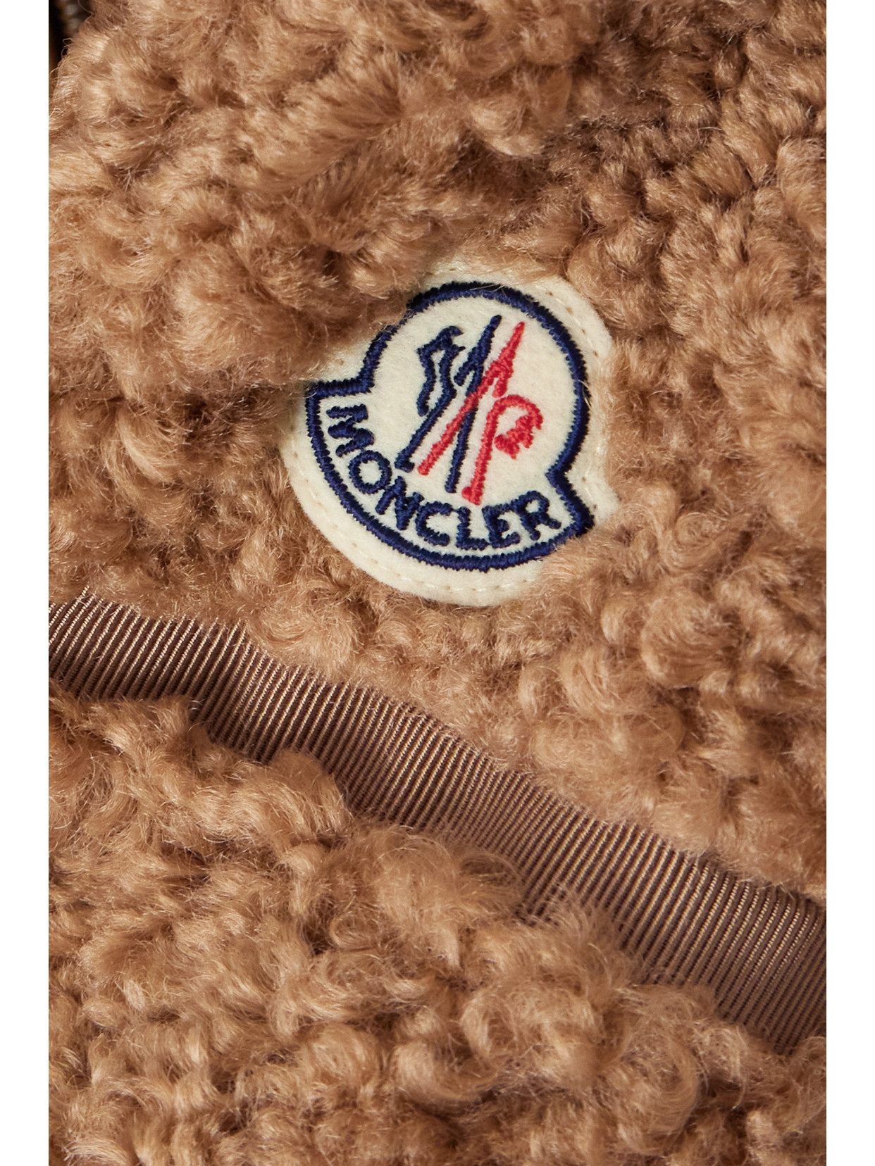 Moncler Segura Quilted Fleece And Shell Down Jacket In Brown