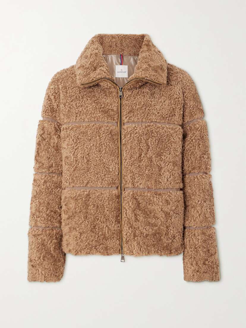 Moncler Segura Quilted Fleece And Shell Down Jacket