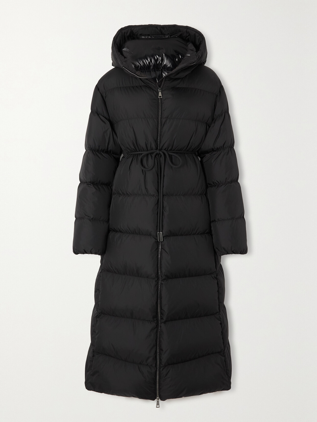 Shop Moncler Bondree Quilted Shell Down Hooded Coat In Black