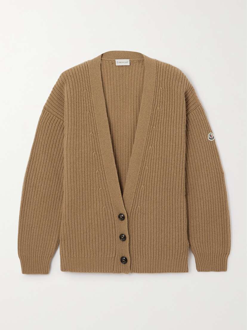 Moncler Ribbed-knit Cardigan - x large
