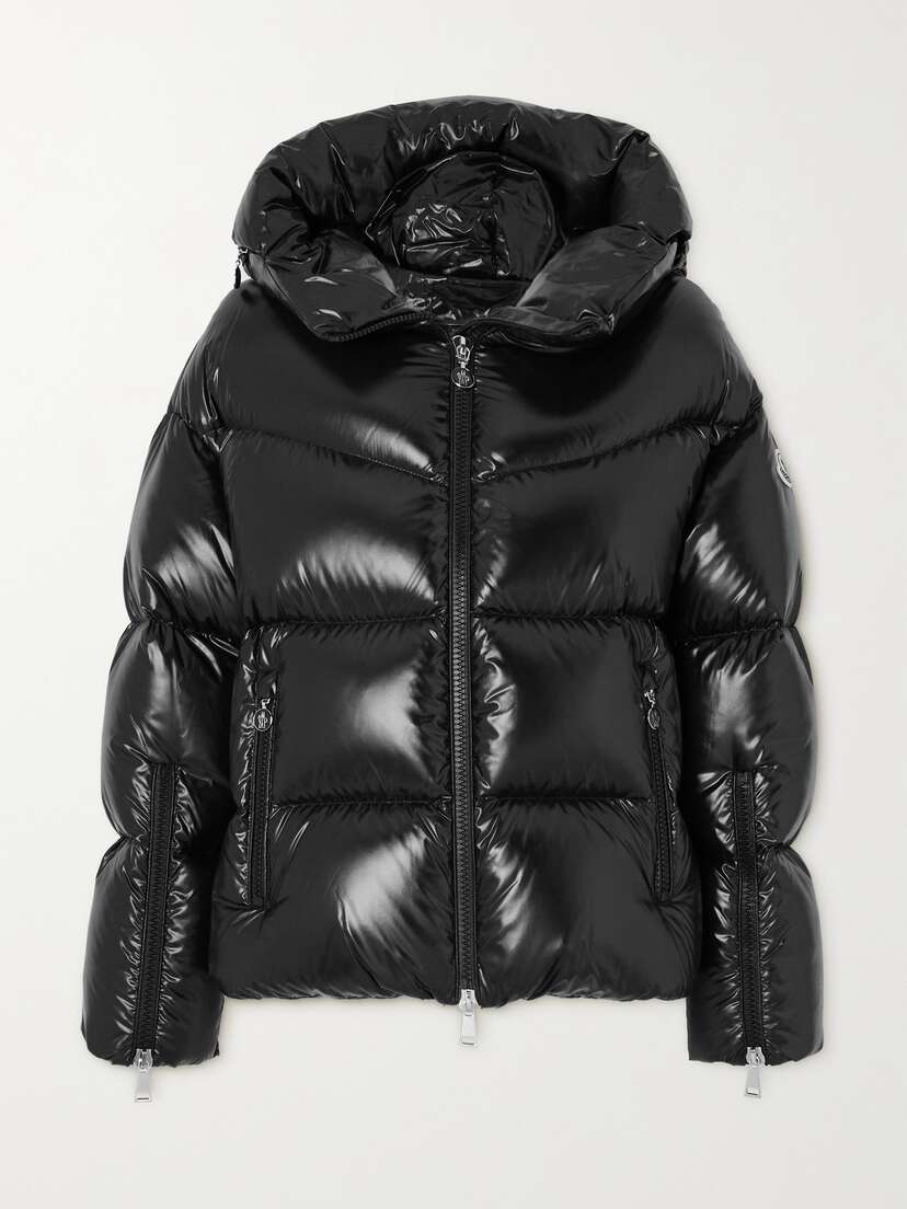 Moncler Huppe Appliquéd Quilted Padded Hooded Shell Down Jacket