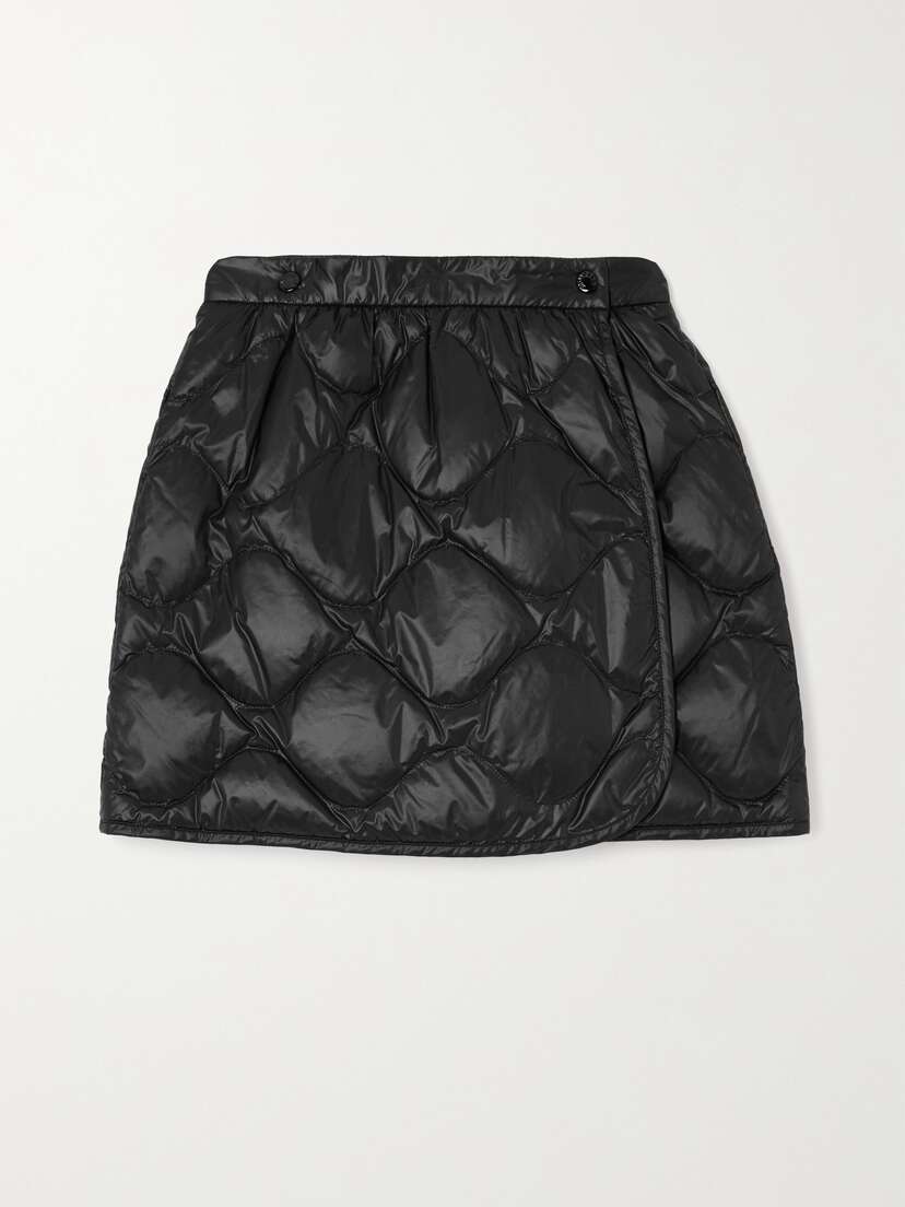Moncler Quilted Shell Down Mini Wrap Skirt