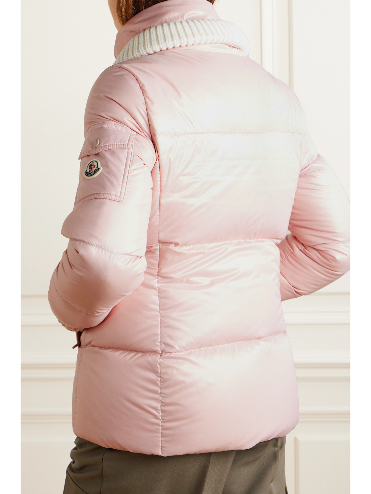 Moncler Vistule Quilted Shell Down Jacket In Pink