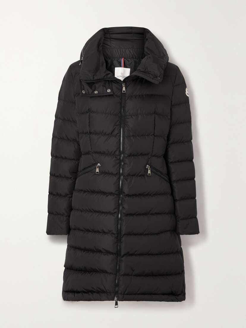 Moncler Flammette Appliquéd Hooded Quilted Tech-shell Down Coat