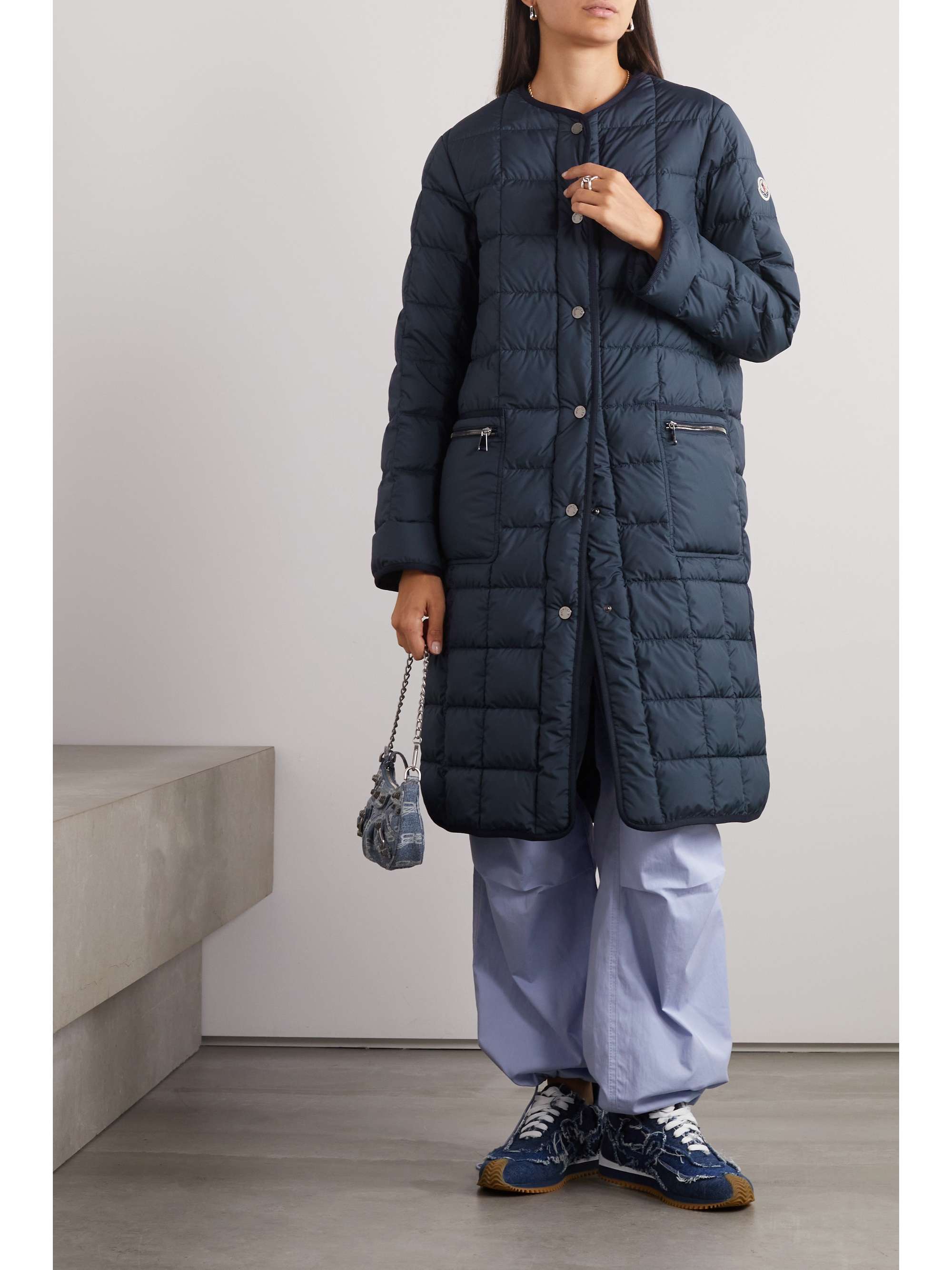 Moncler quilted down coat discount
